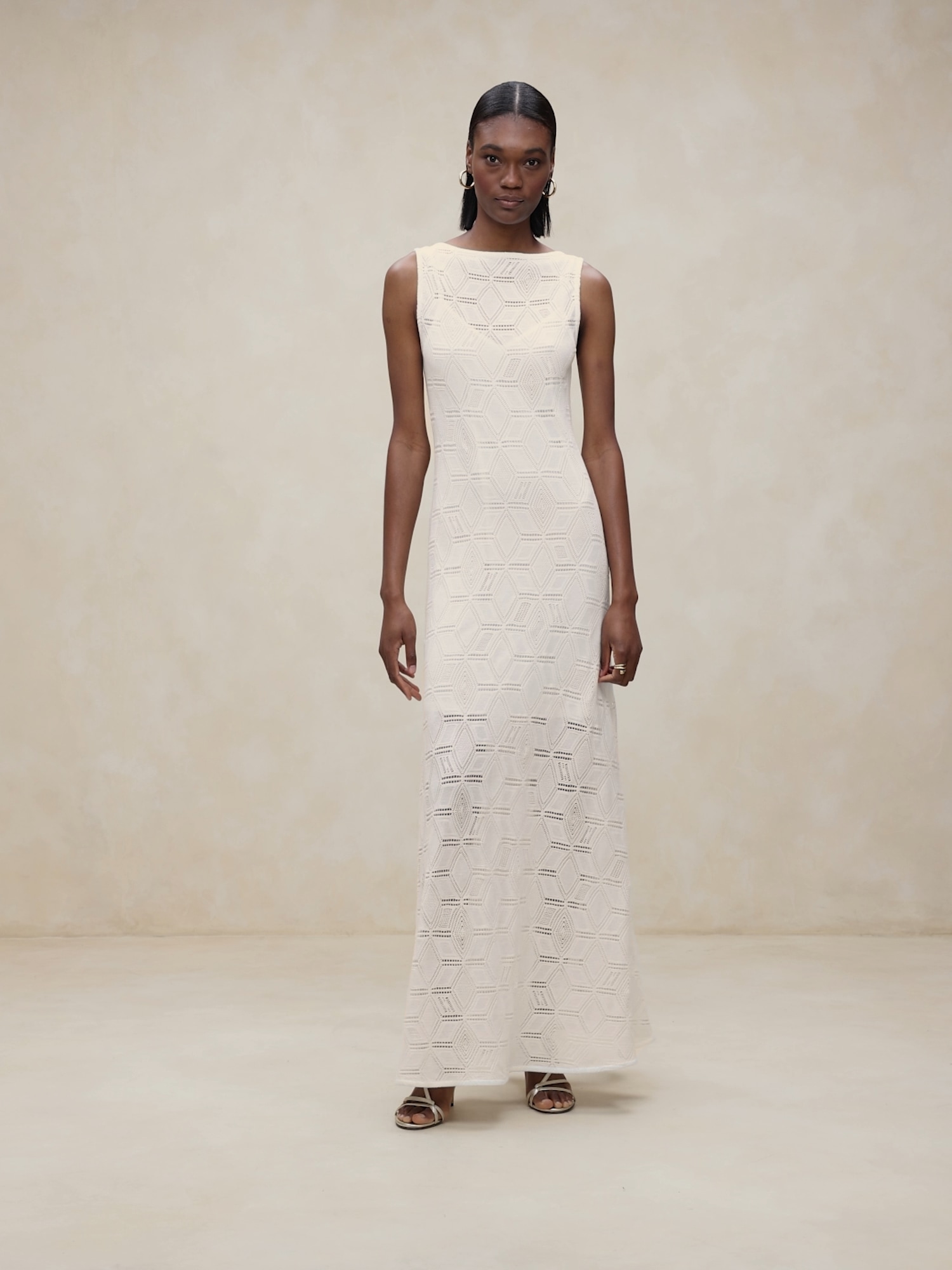 Ivory Lace Maxi Dress