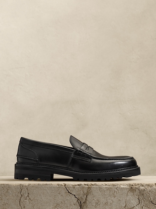 Leather Lug-Sole Loafer | Banana Republic display picture 1
