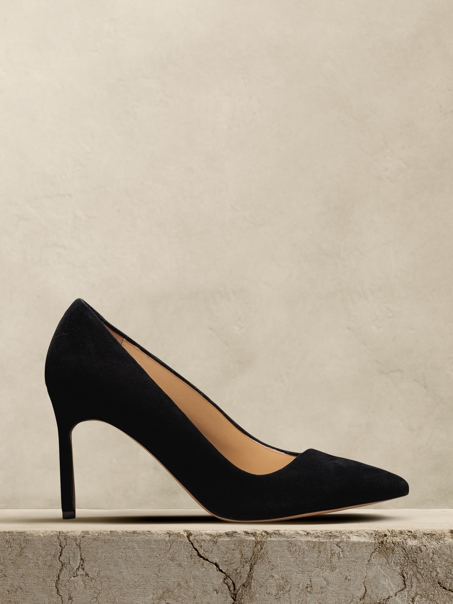 Banana Republic black suede heels | Black suede heels, Suede heels, Heels