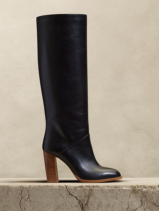 Lorca Leather Boot Banana Republic