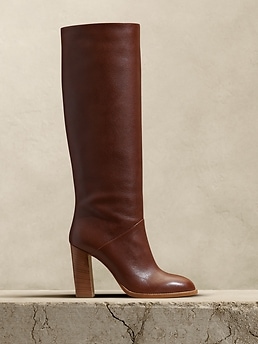 Leather Boots, Light Brown