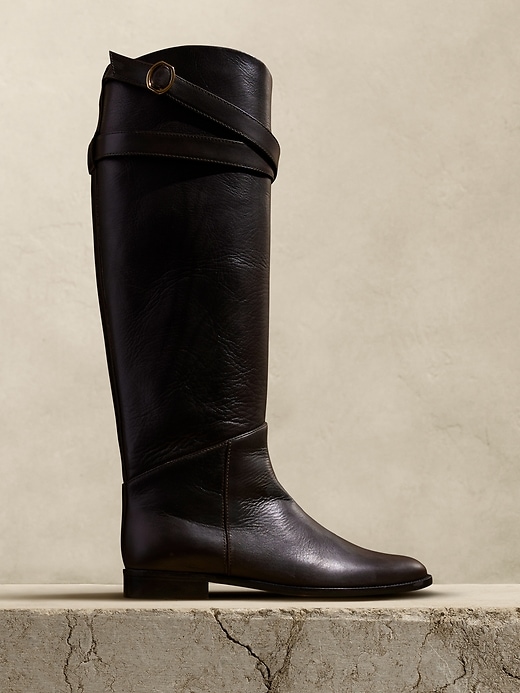 Cheval Leather Riding Boot | Banana Republic