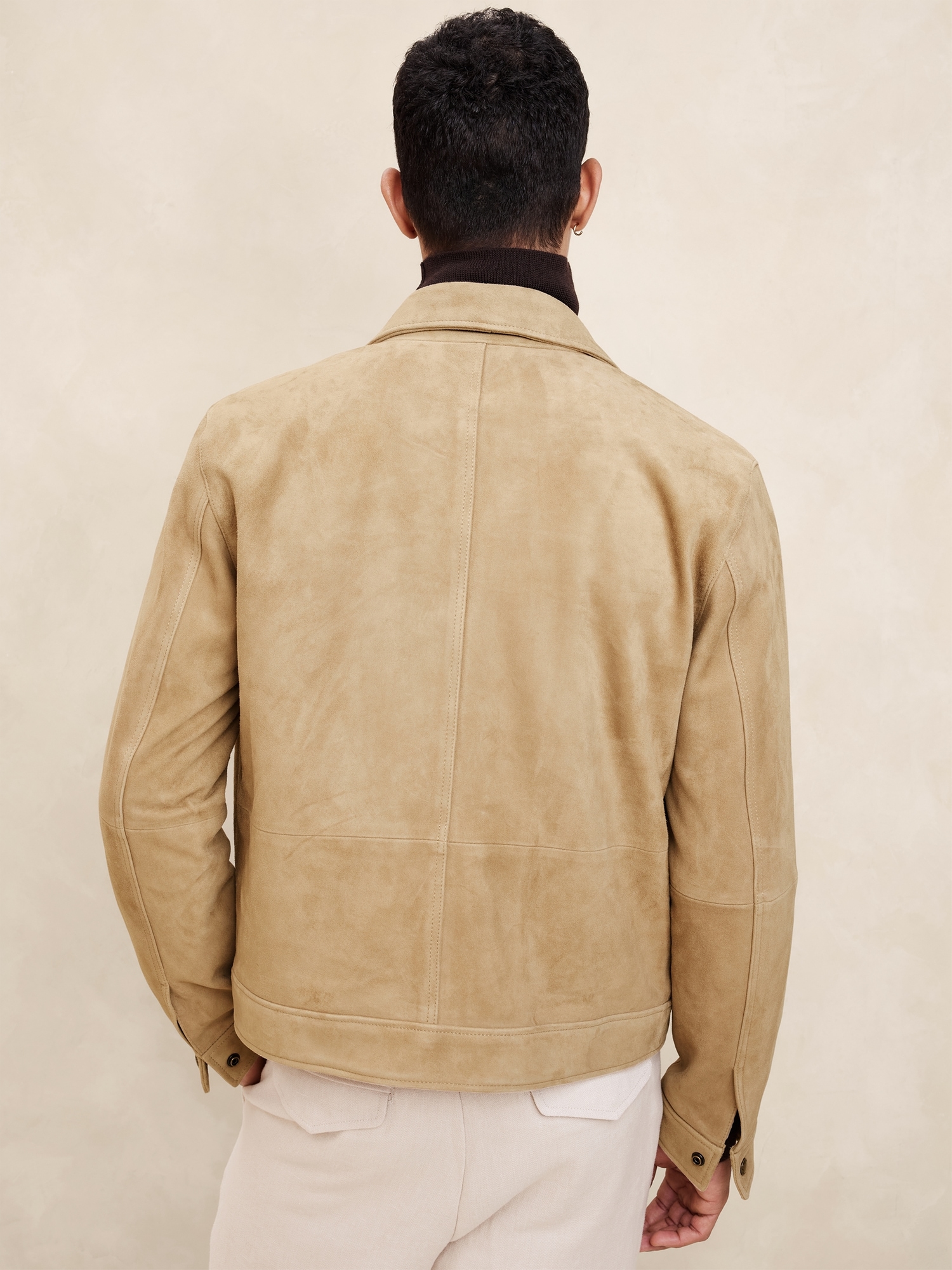 7,820円新品　Banana republic suede leather jacket