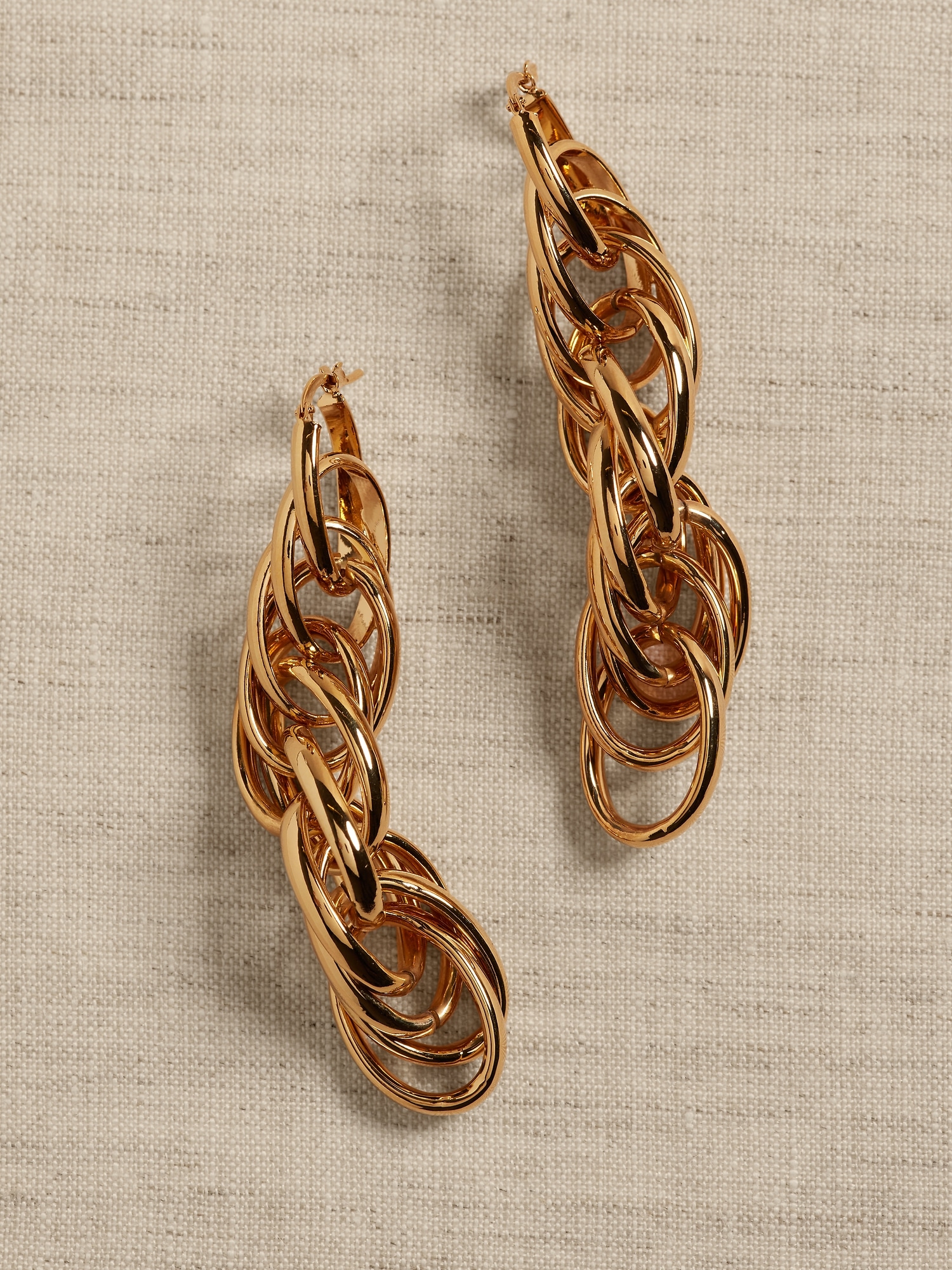 Ambra Oval Multilink Chain Earrings &#124 Aureus + Argent