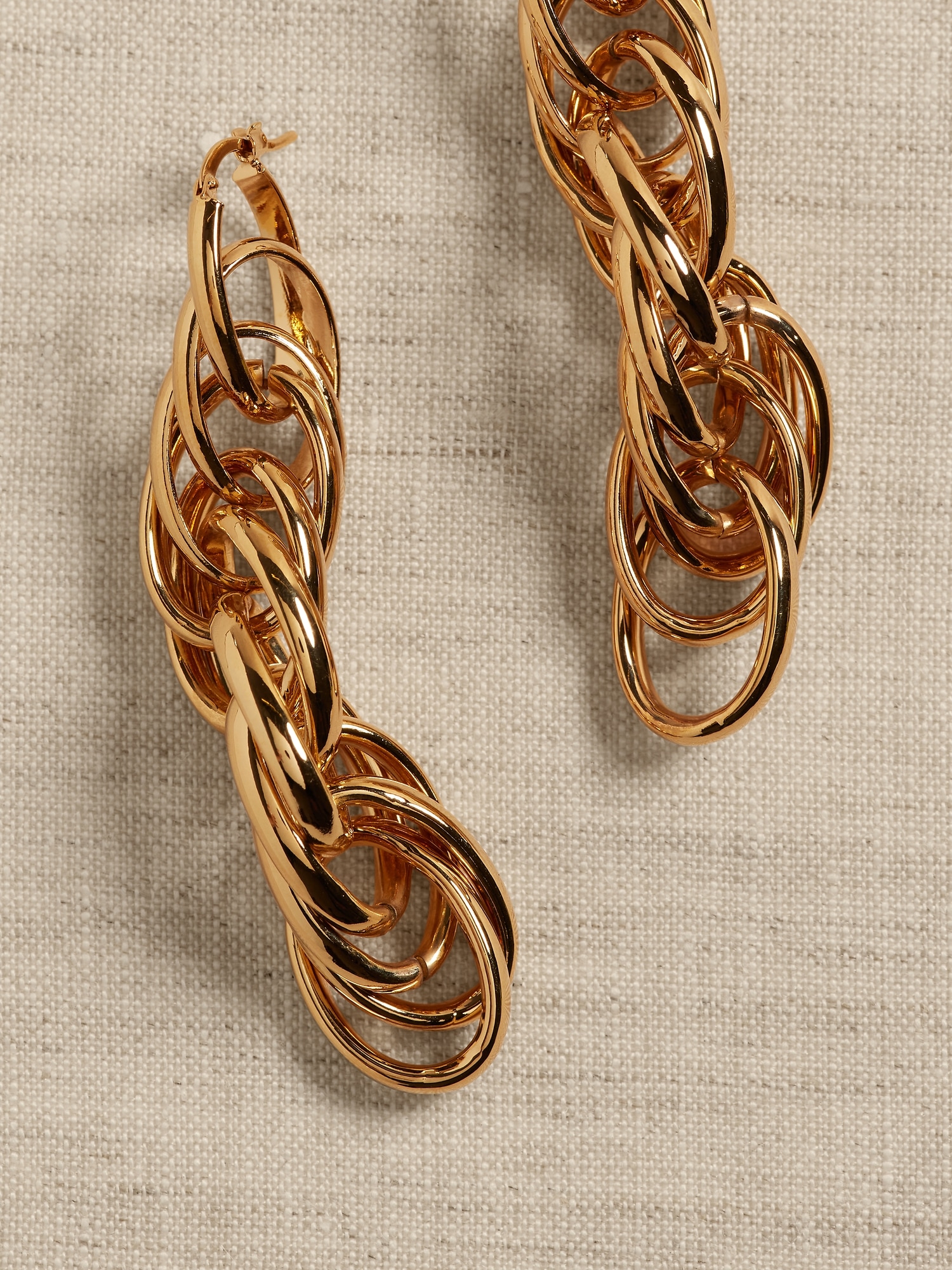 Ambra Oval Multilink Chain Earrings | Aureus + Argent