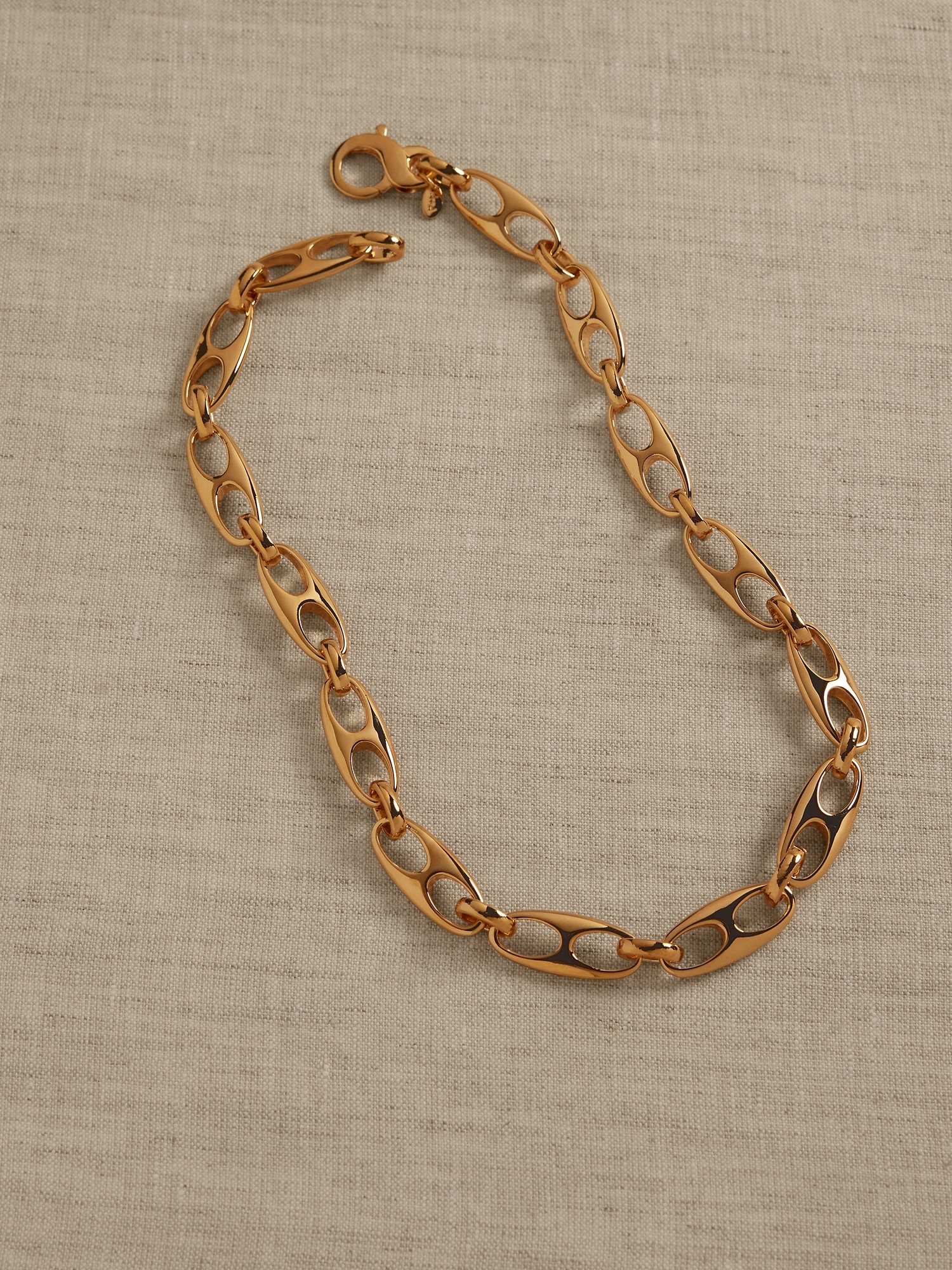 Banana Republic Women's Elongated Mariner Link Chain Bracelet | Aureus + Argent Gold One Size