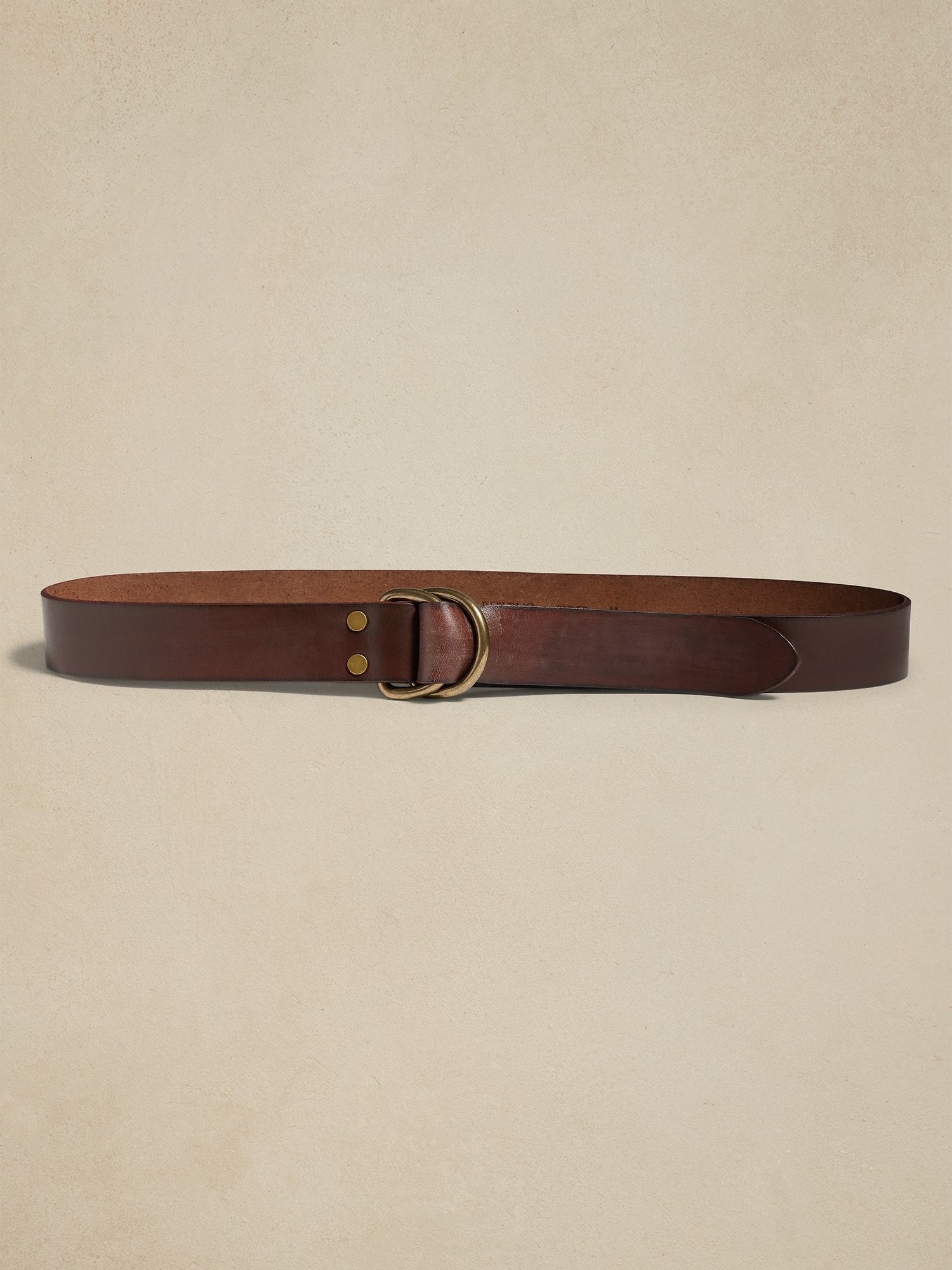 Black Leather Belt With Double Gold Buckle Ring | Whistles |