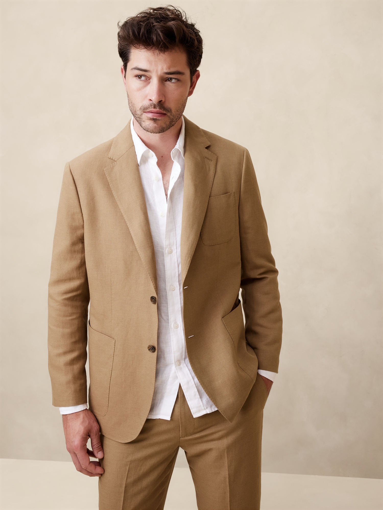 Ventana Italian Linen-Blend Suit Jacket