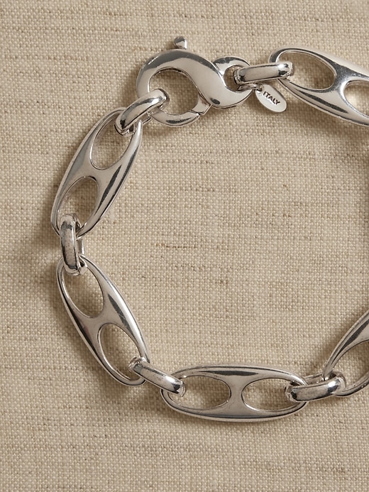 Elongated Mariner Link Chain Bracelet by Aureus + Argent