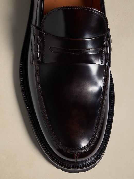 Leather Lug-Sole Loafer