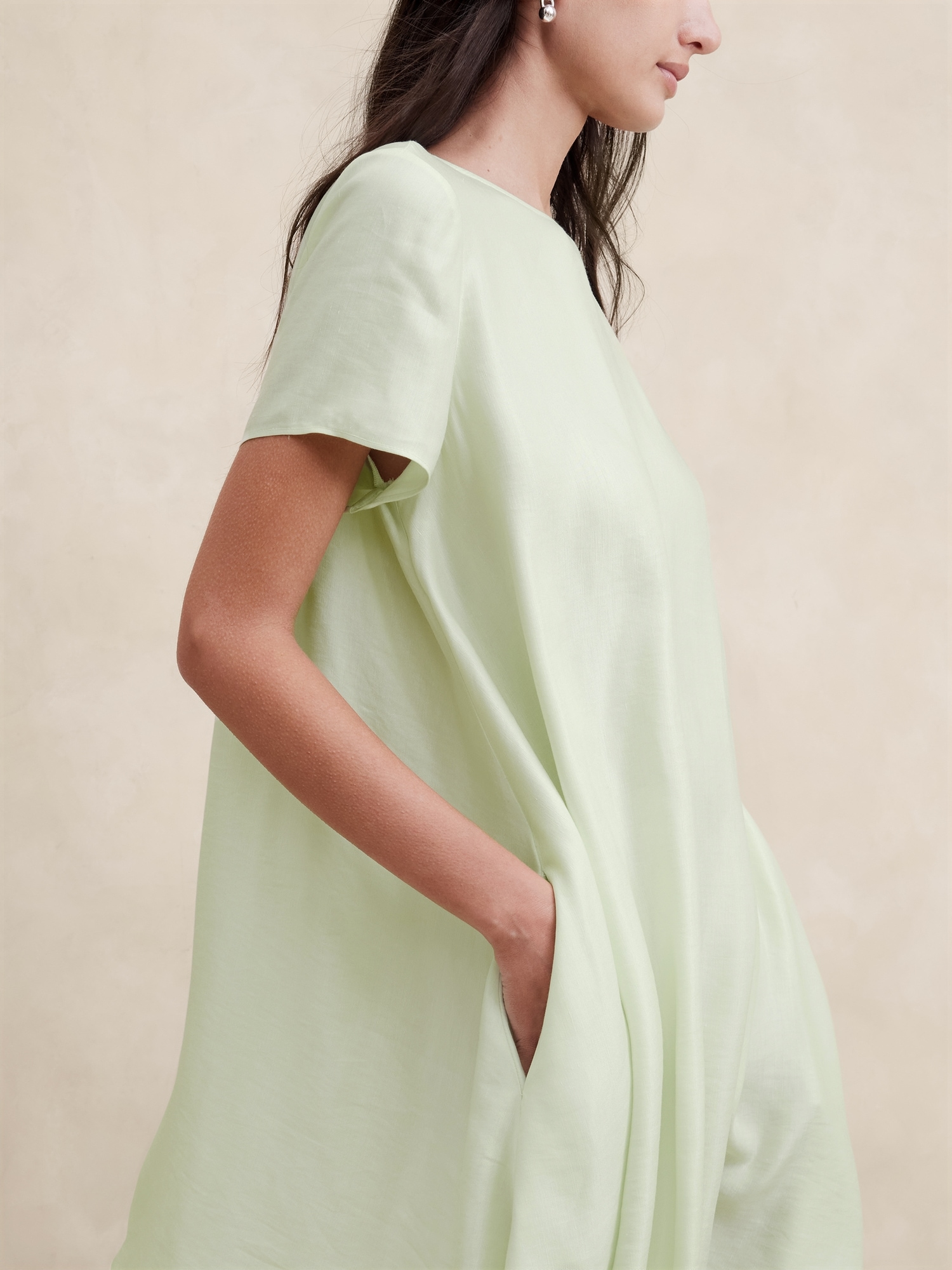Aurelia Linen-Blend Mini Dress