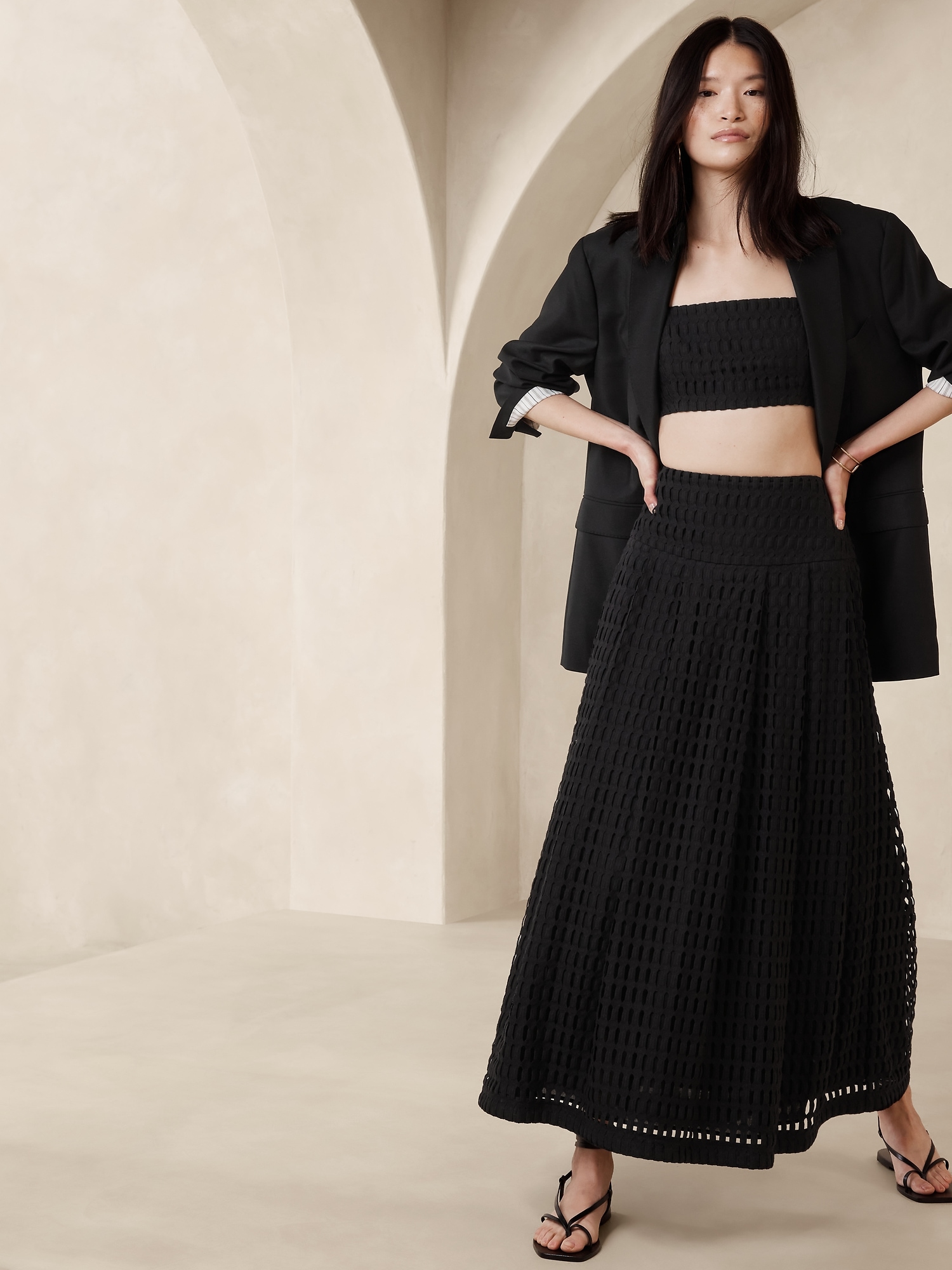 Alina Sequin Maxi Skirt