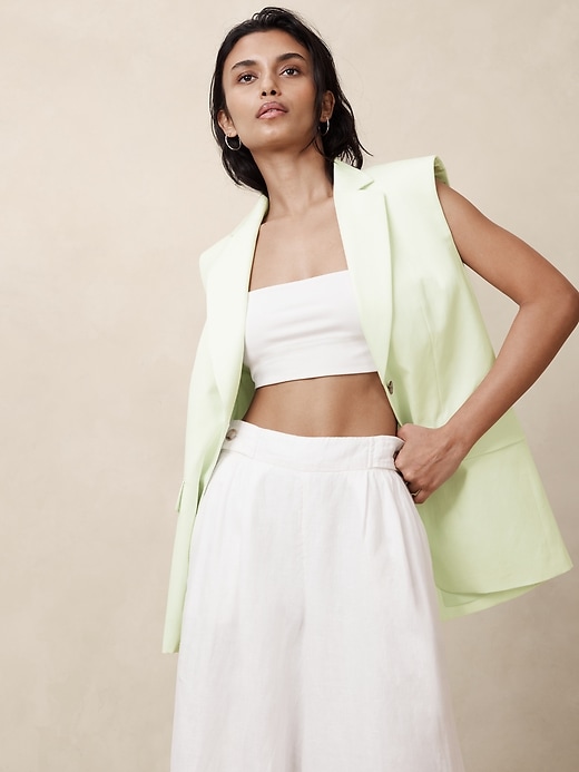 Marconi Cotton-Linen Vest | Banana Republic
