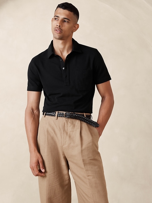 Luxury-Touch Pique Polo Banana Republic