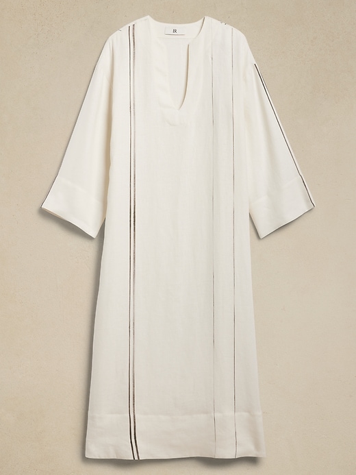 european linen kaftan midi dress European Linen Kaftan Midi Dress