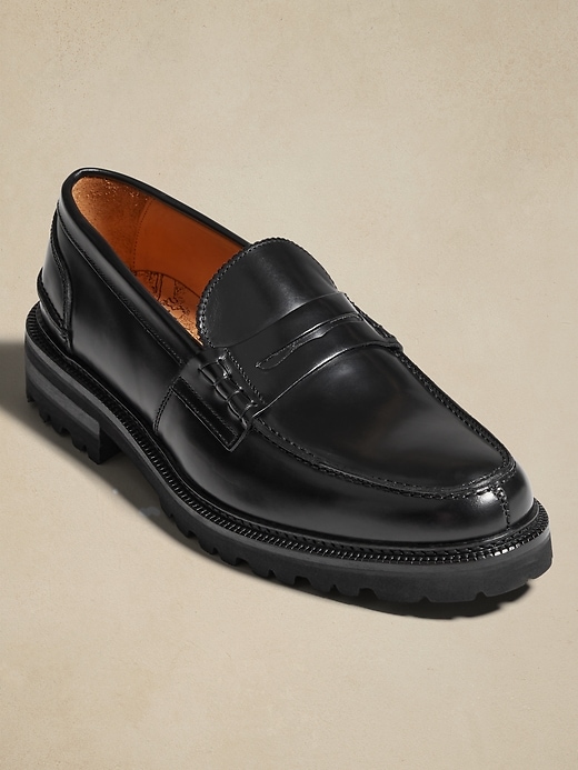 Leather Lug-Sole Loafer | Banana Republic display picture 3