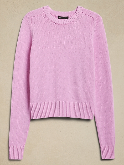 Cotton-Silk Crew-Neck Sweater | Banana Republic