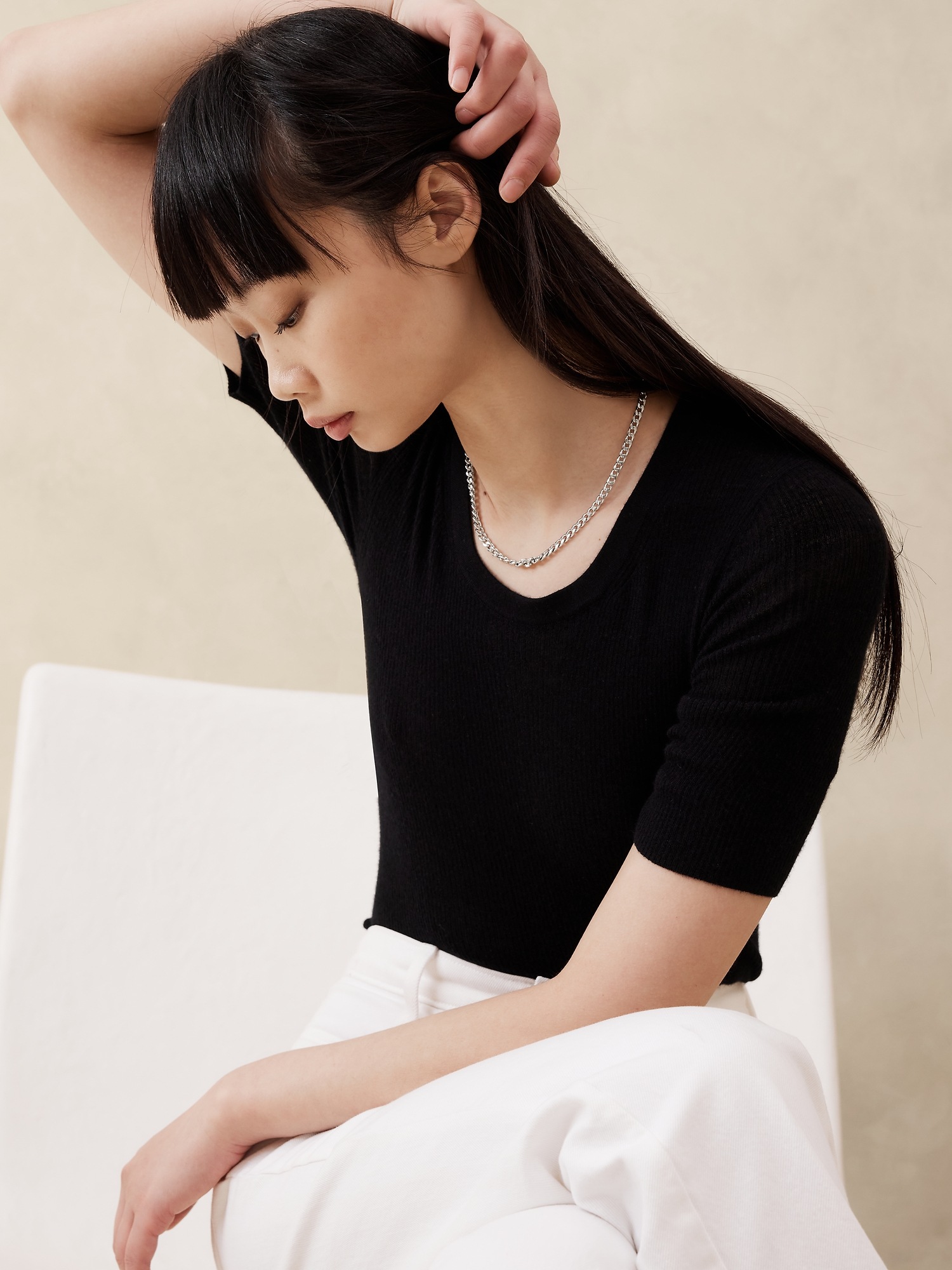 Ravena Delicate Curb Link Necklace by Aureus + Argent
