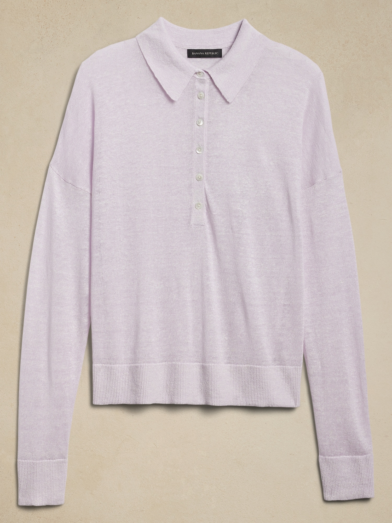 Fern Linen-Blend Sweater Polo | Banana Republic