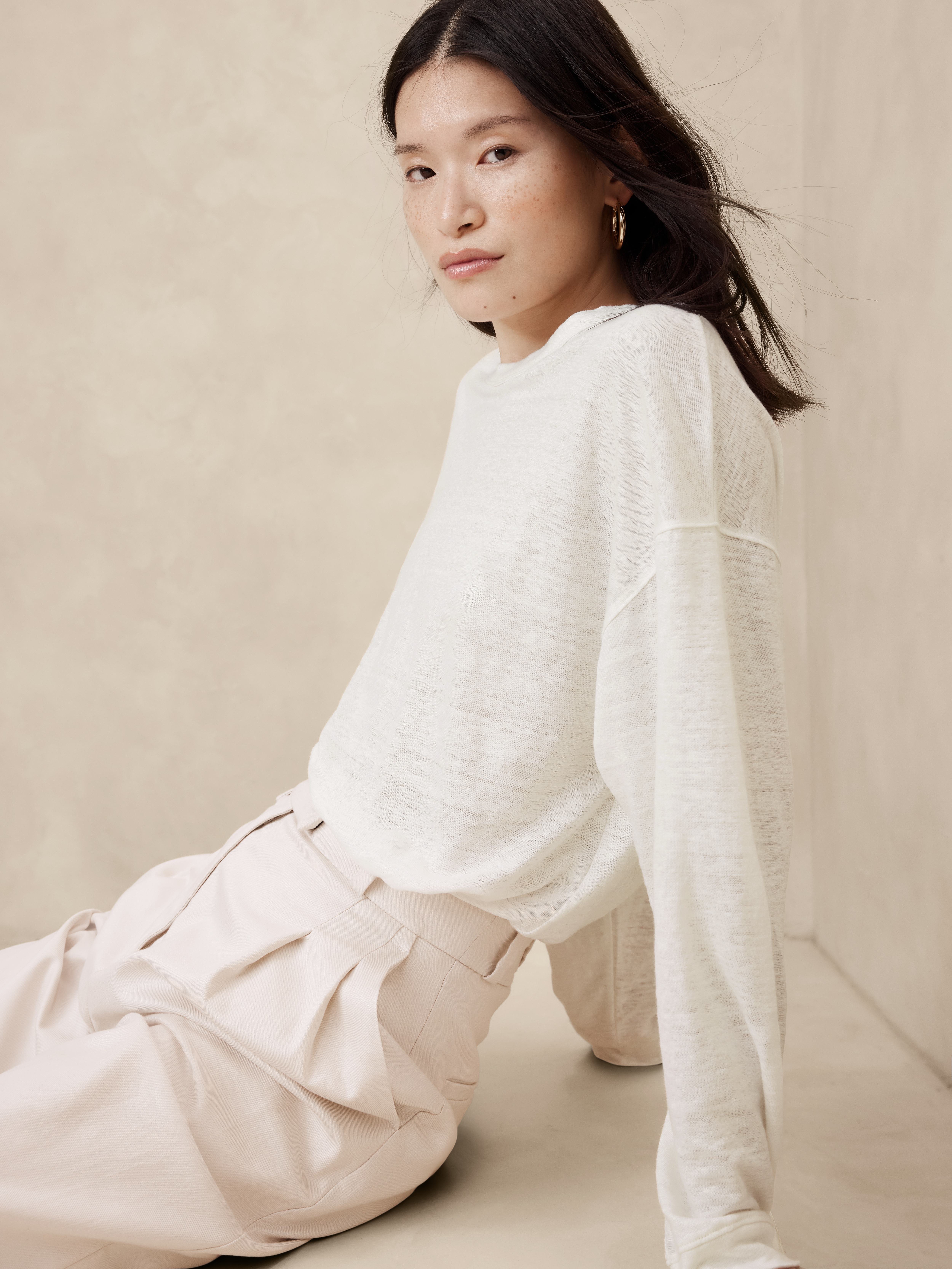 Plage Linen Dolman シャツ ホワイト　新品　タグ有り Plage Linen Dolman シャツ ホワイト 新品 タグ有り - メルカリ