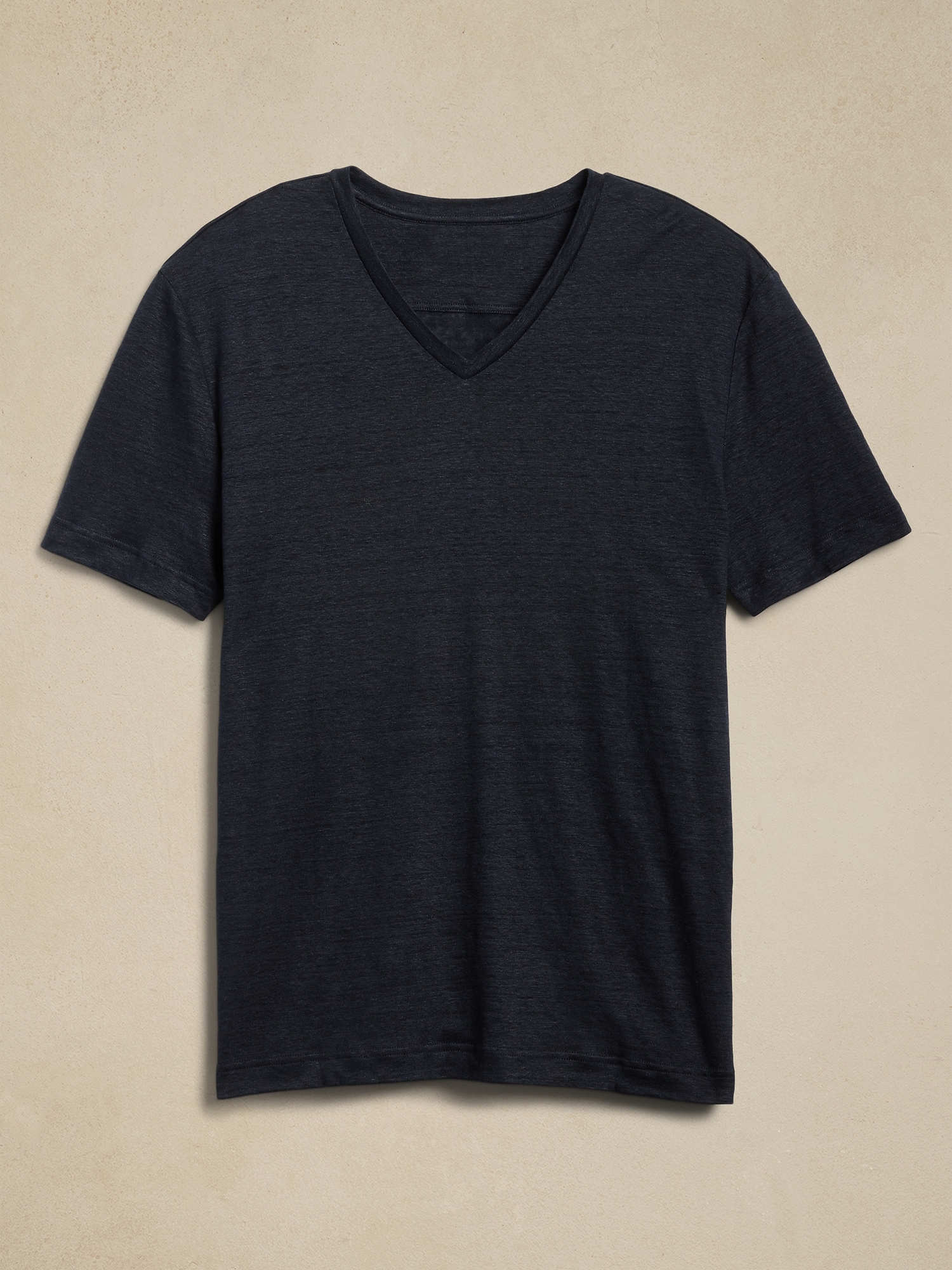 Linen V-Neck T-Shirt