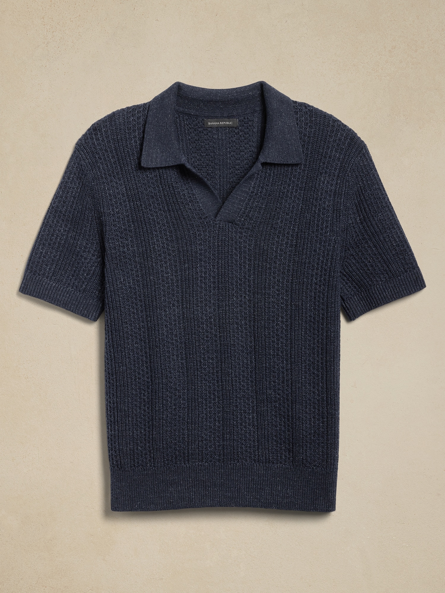 Giorgio Linen-Cotton Sweater Polo