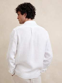 Zig Zag Linen-Blend Tee