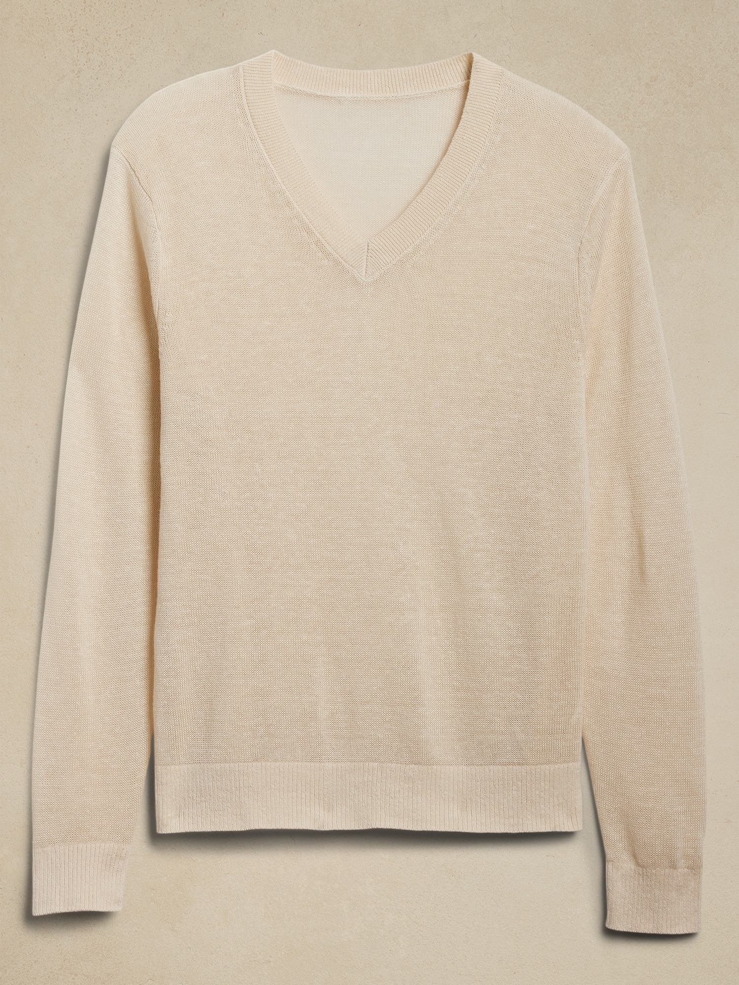 Linen V-Neck Sweater