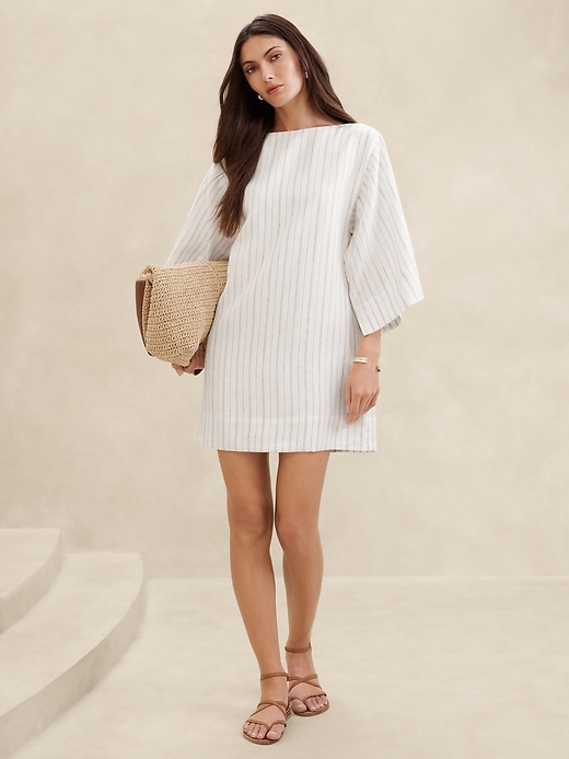 Ella Linen Mini Dress | Banana Republic