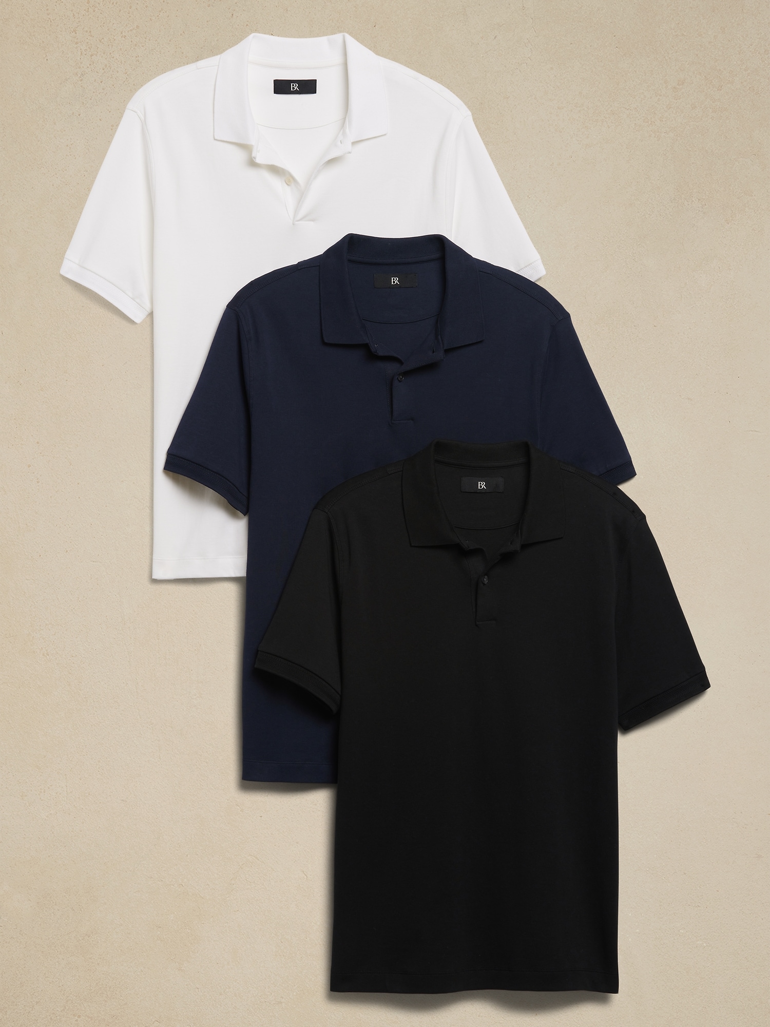 Luxury-Touch Polo Shirt 3-Pack