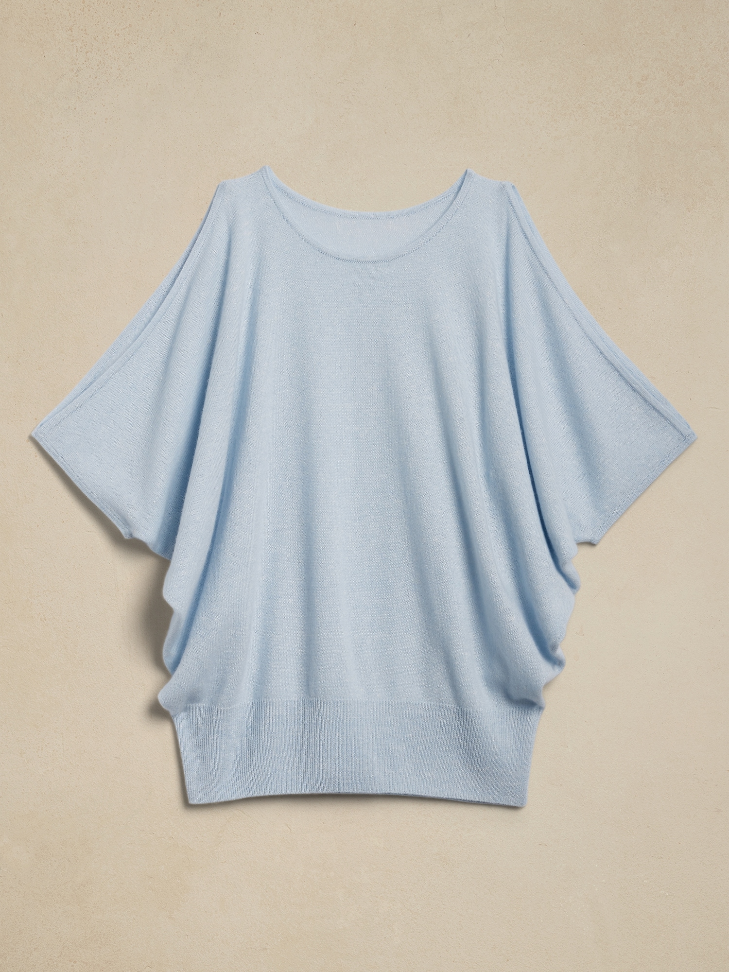 Cashmere-Linen Shoulder Cut-Out Sweater