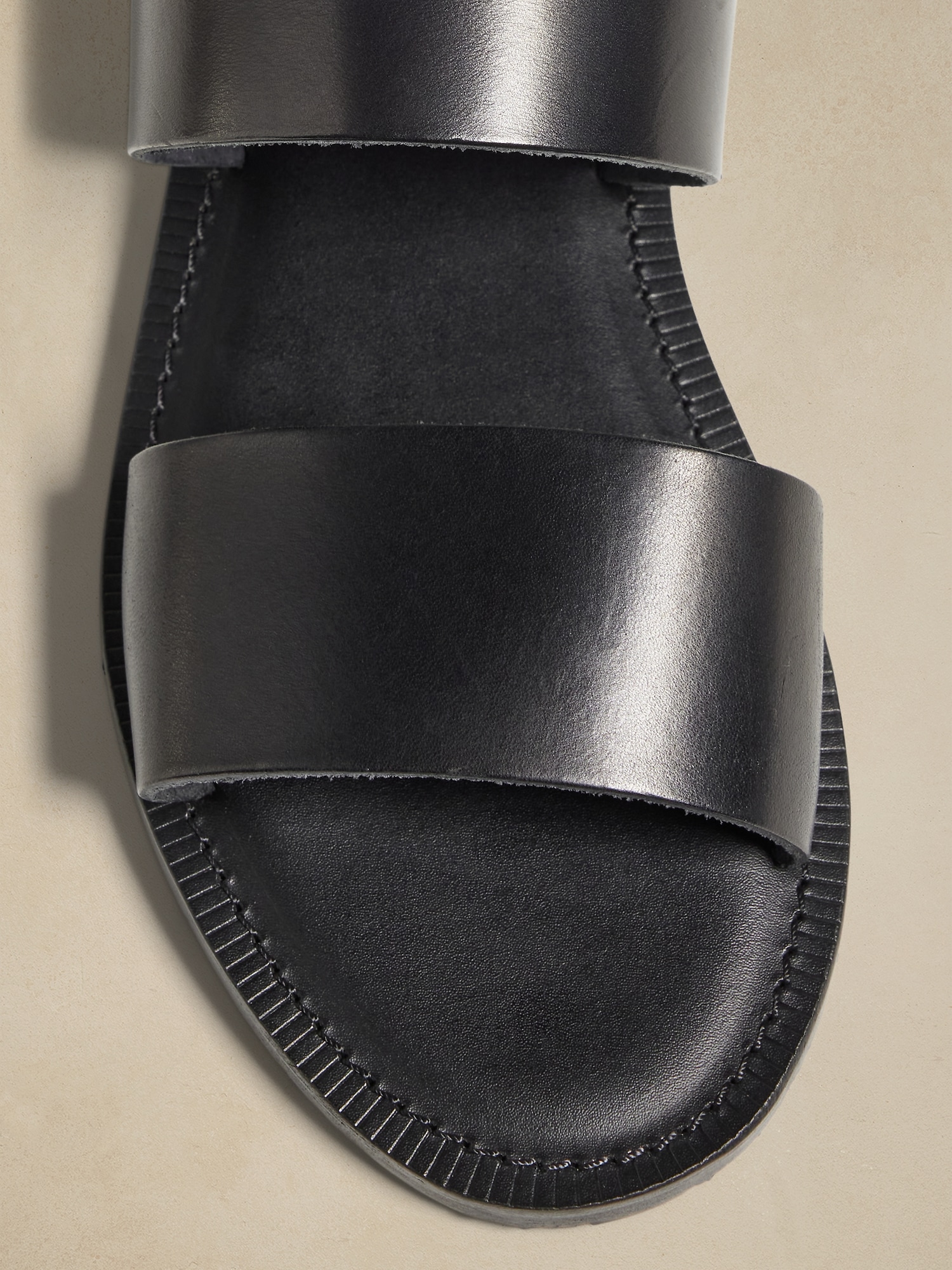 Italian Leather Double-Strap Sandal &#124 Crosby Square