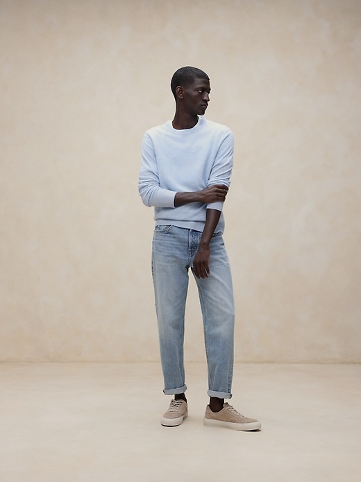 Cashmere-Linen Crew-Neck Sweater | Banana Republic