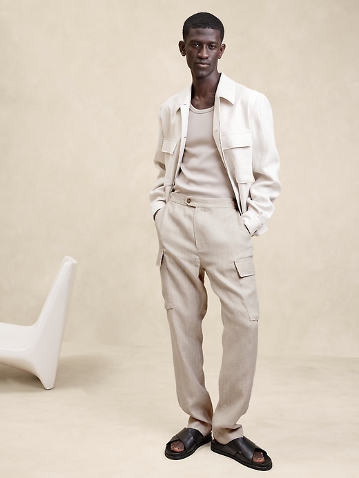 European Linen Tailored Cargo Pant | Banana Republic