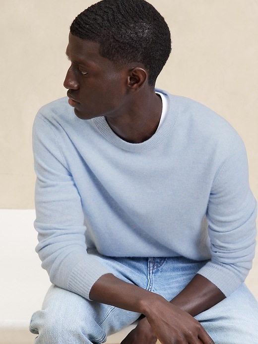 Cashmere-Linen Crew-Neck Sweater | Banana Republic