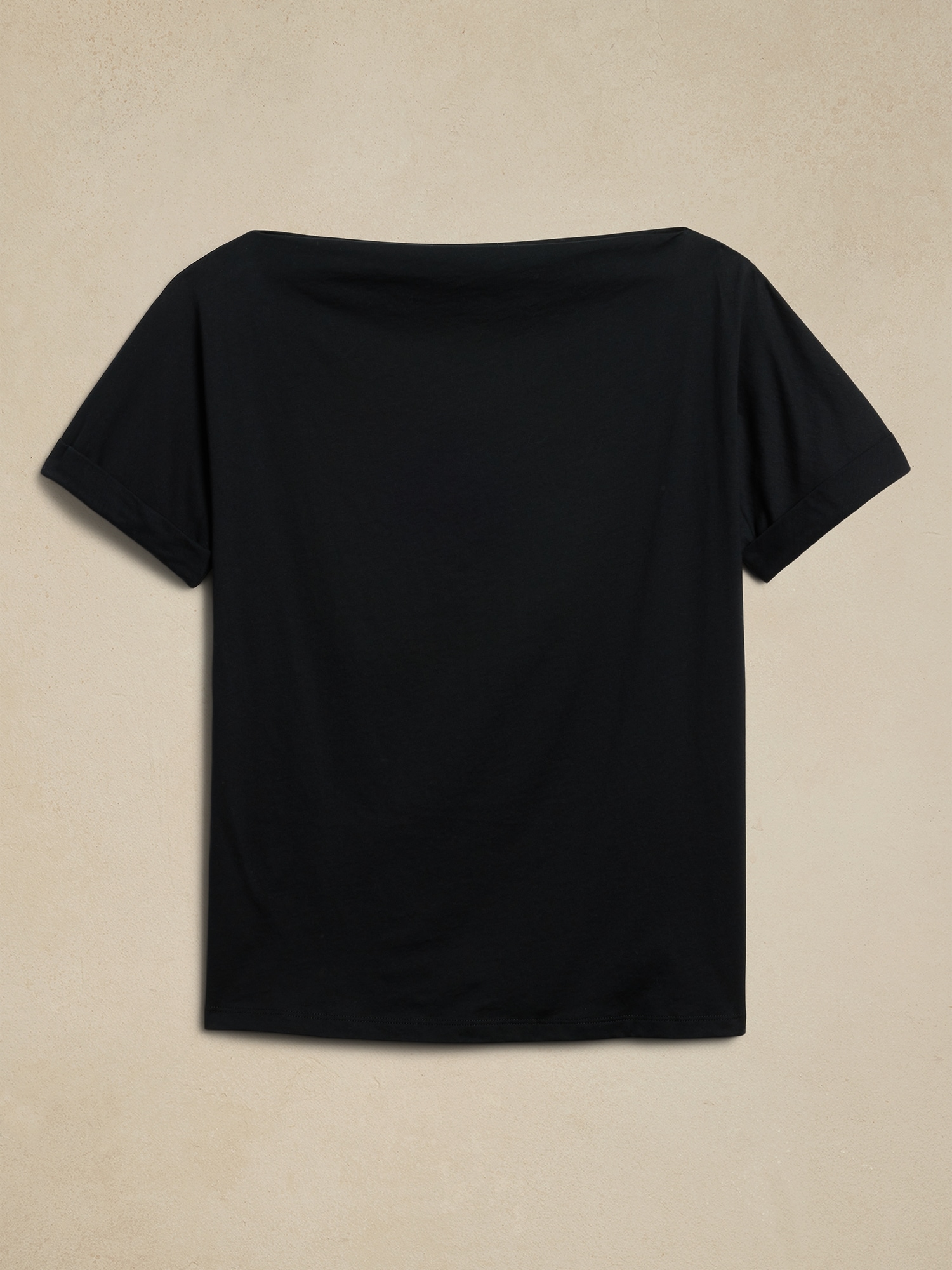 Cotton Roll-Cuff T-Shirt