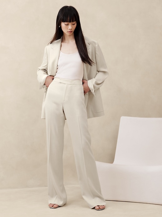 Alix Italian Satin Pant | Banana Republic