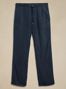 Tencel™-Linen Pull-On Pant | Banana Republic