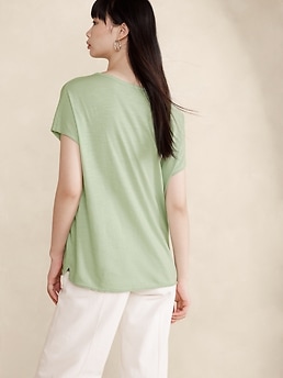 Slub V-Neck T-Shirt | Banana Republic