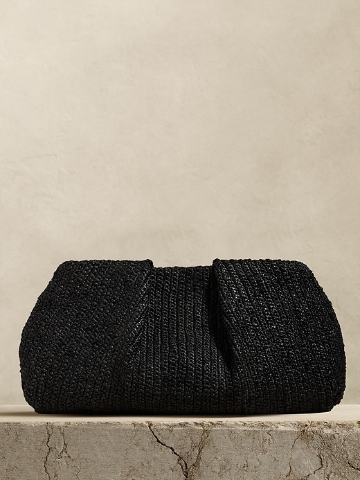 Riviera Raffia Clutch | Banana Republic
