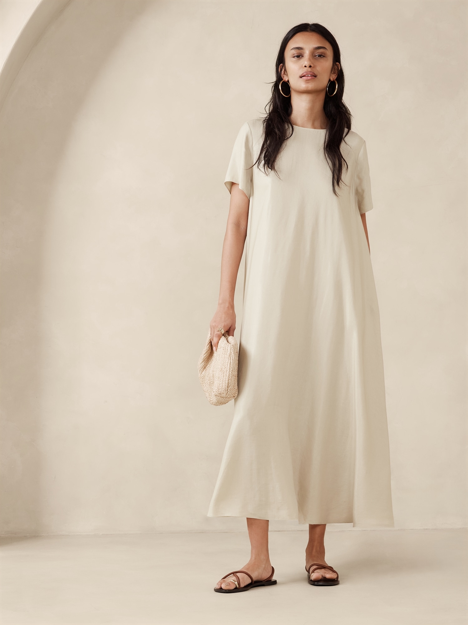 Aurelia Linen-Blend Maxi Dress