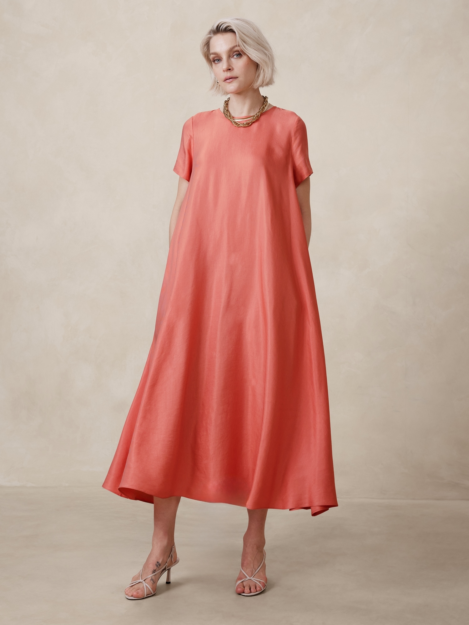 Aurelia Linen-Blend Maxi Dress