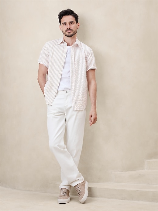 本日限定価格HOBEREAU SEERSUCKER 52 Seersucker Shirt | Banana Republic
