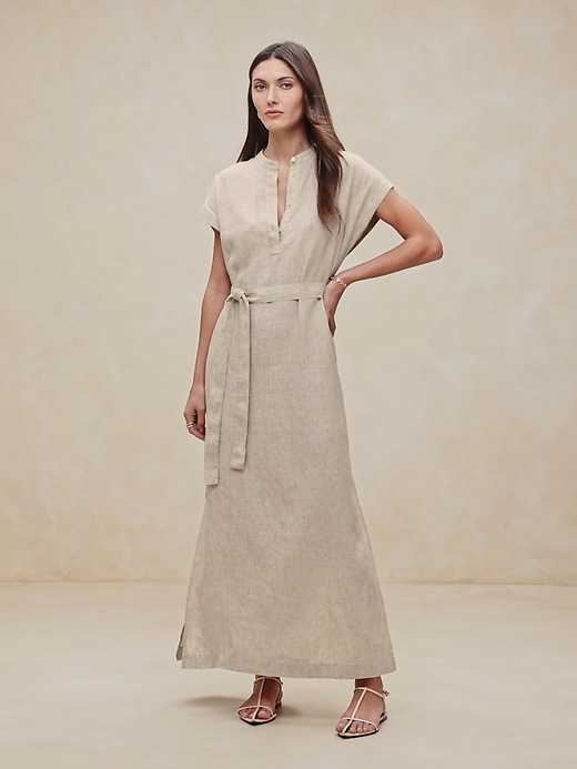 Linen Kaftan Dress | Banana Republic
