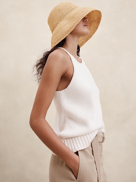 Shoreline Raffia Bucket Hat by Hampui | Banana Republic display picture 2