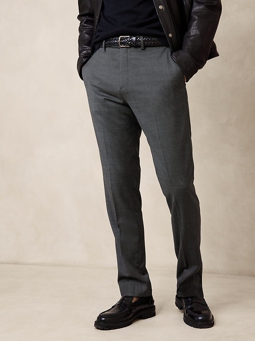 Signature Italian Nailhead Suit Pant | Banana Republic
