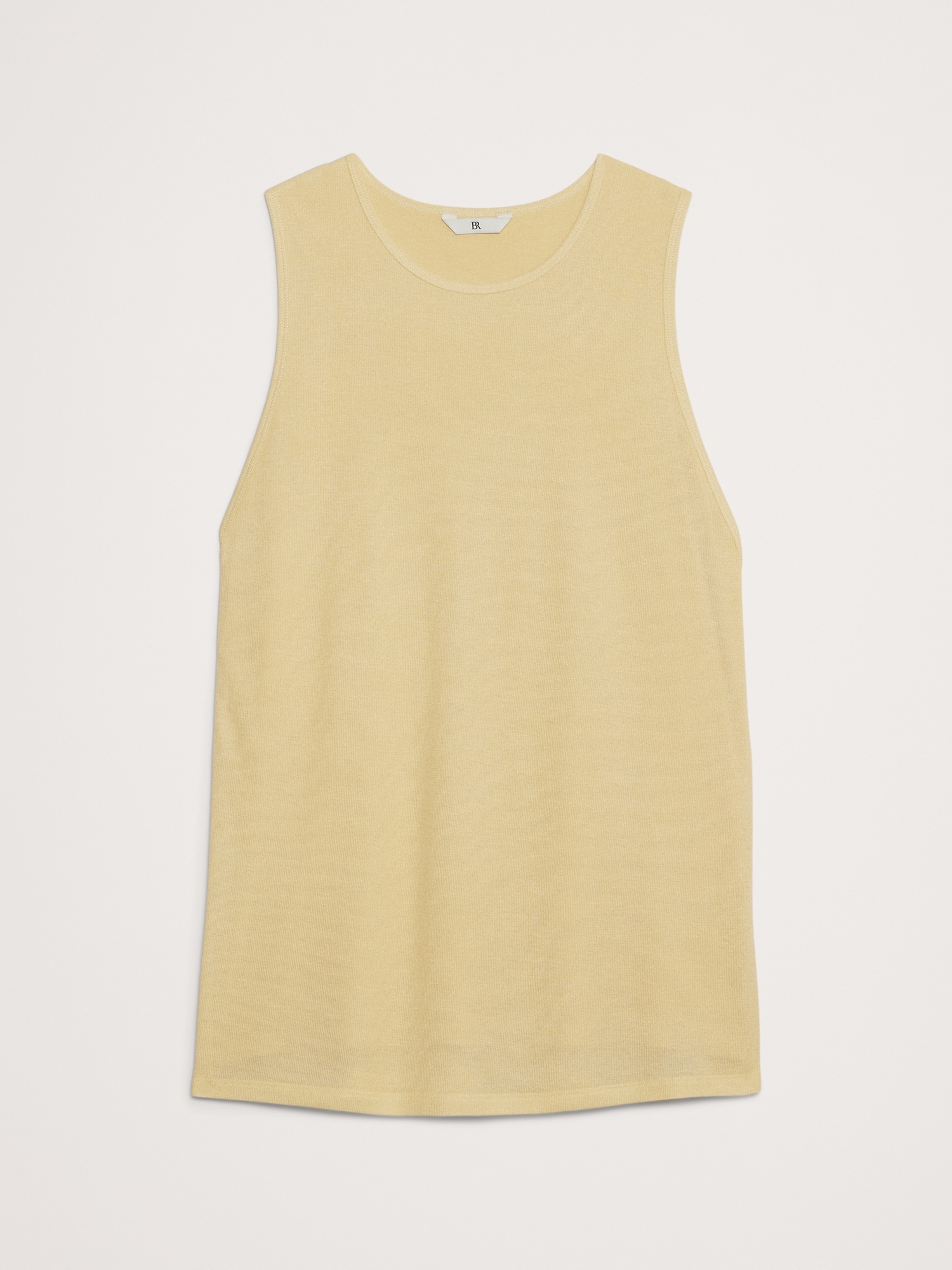 Ribbed Tunic Tank with Side Slits