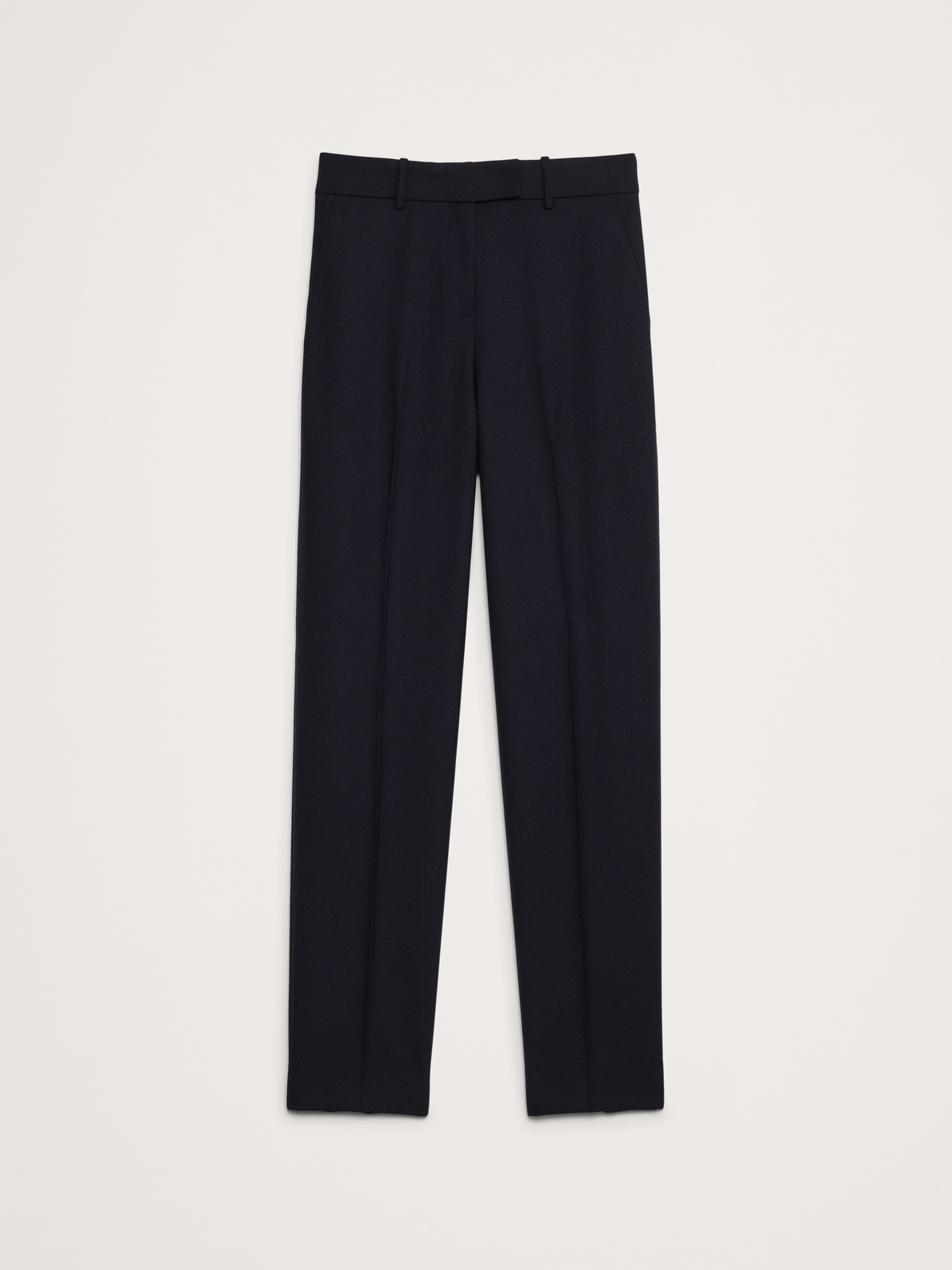 High-Rise Tapered Italian Wool Ankle Pant