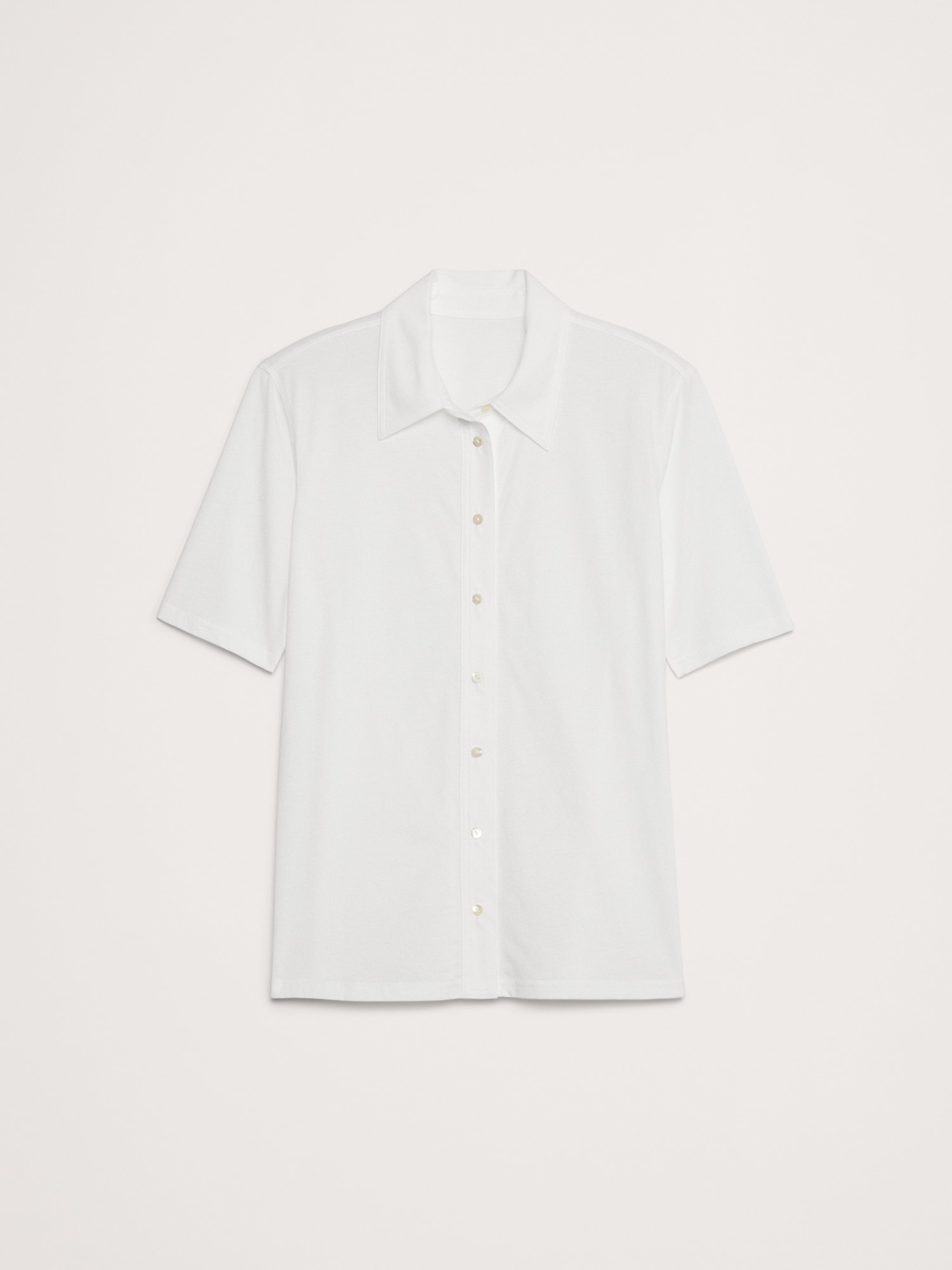 Silky Cotton Button-Down Shirt | Banana Republic