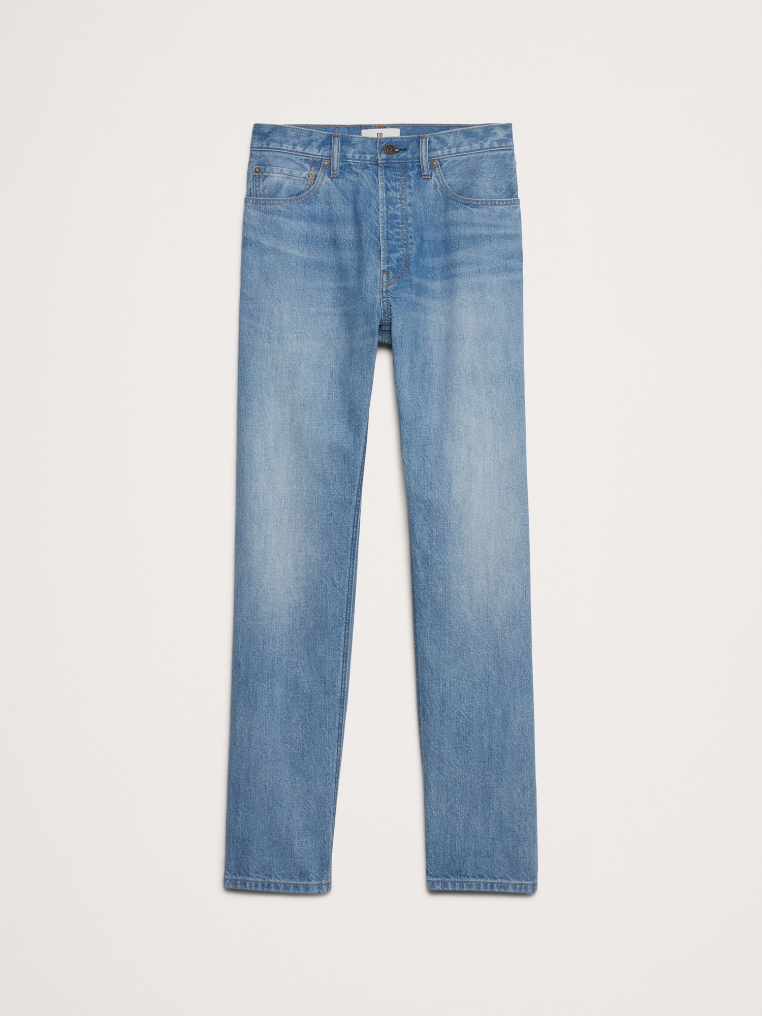 Мужские джинсы Banana Republic Straight Selvedge Jean, цвет: Светлая варка — фото 2